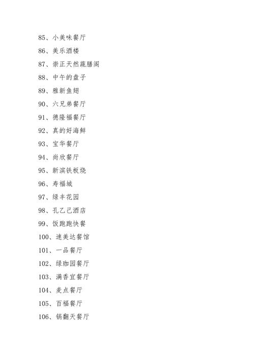 饭店起名网免费取名字大全