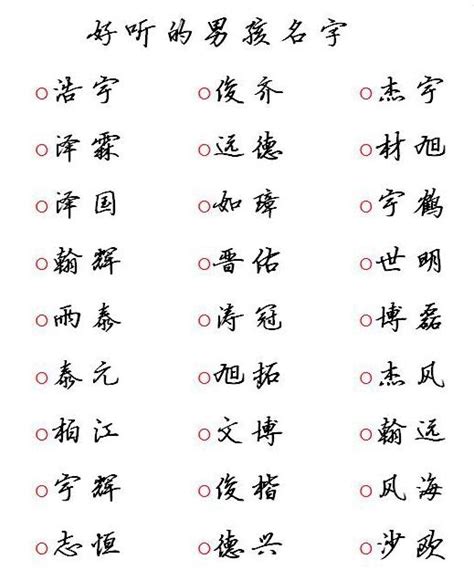 有诗意的男孩名字