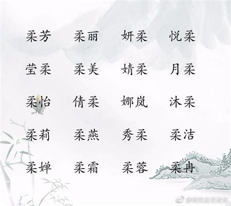 柔名字寓意