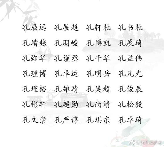 姓孔的女孩子起什么名字