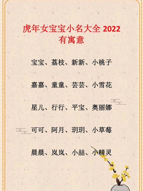 水虎宝宝未时女孩起名