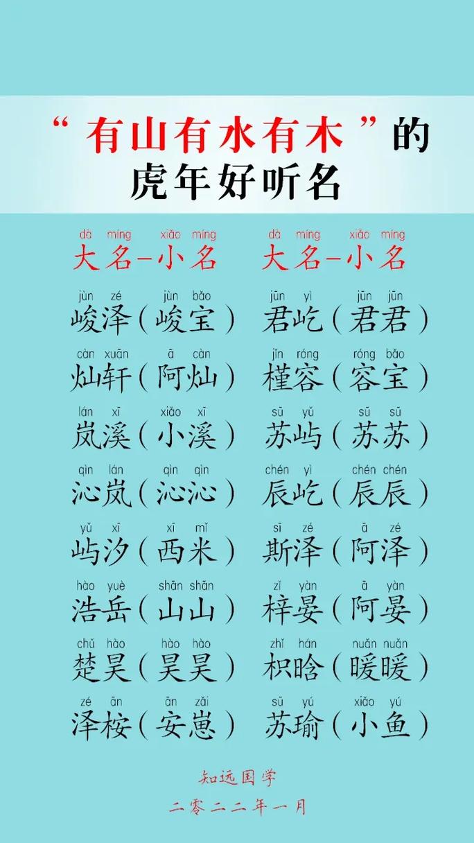 虎宝宝起名大全简易